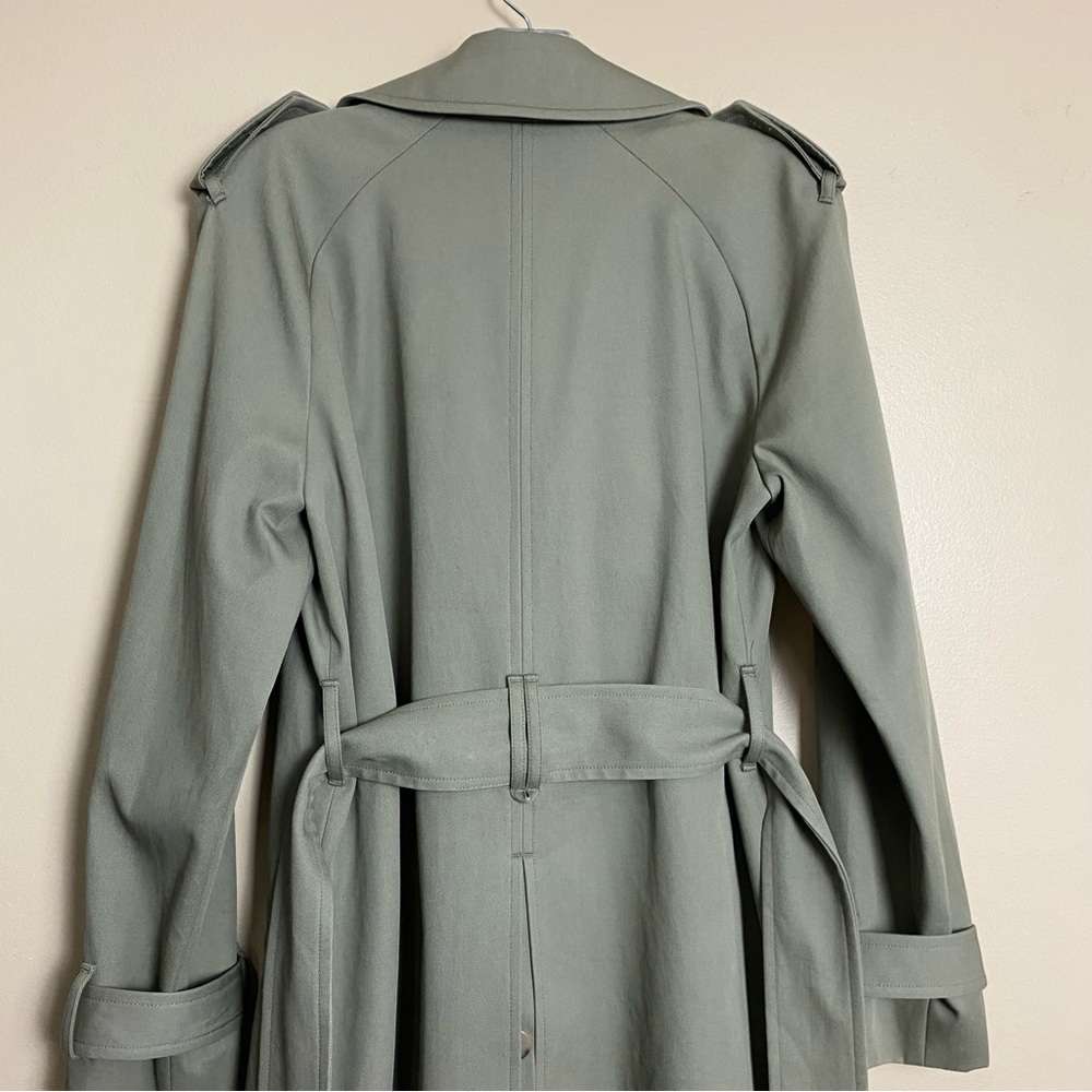 Sezane Scott Trench Coat Khaki Green - Picture 7 of 14